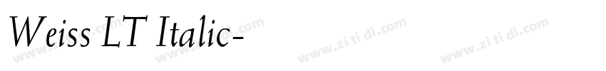 Weiss LT Italic字体转换